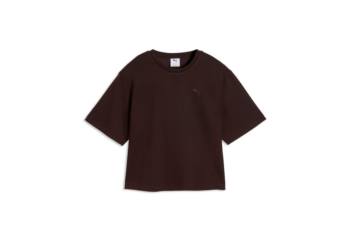 PUMA T-Shirt ESS ELEVATED RELAXED TEE Kurzarmdesign, sportlicher Stil, unifarbenes Design, relaxed fit – Bild 4 von 5