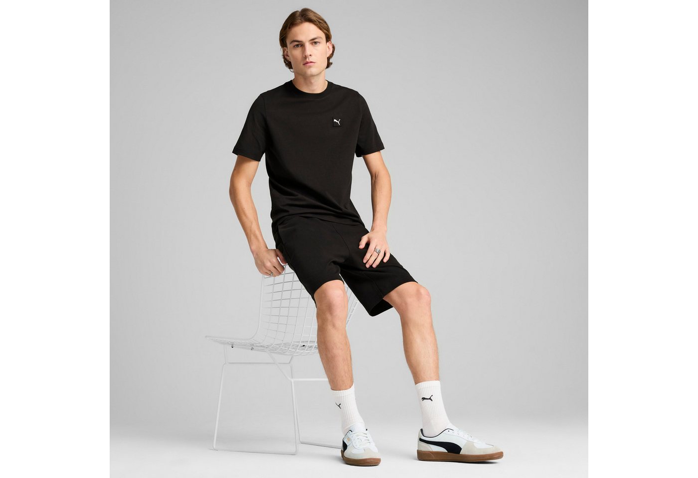 PUMA T-Shirt ESS ELEVATED TEE Kurzarmdesign, Rundhalsausschnitt, aus Baumwolle – Bild 3 von 5