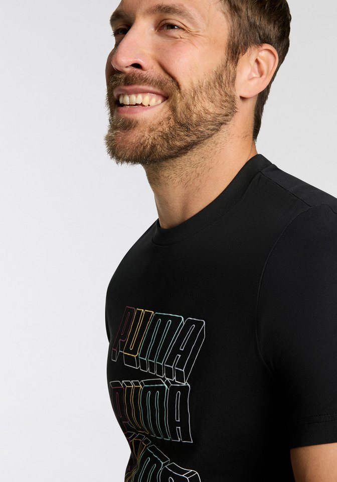 PUMA T-Shirt ESS LOGO LAB HOG TEE Regular Fit, Kurzarm, für sportlichen Look, Rundhalsausschnitt – Bild 3 von 5