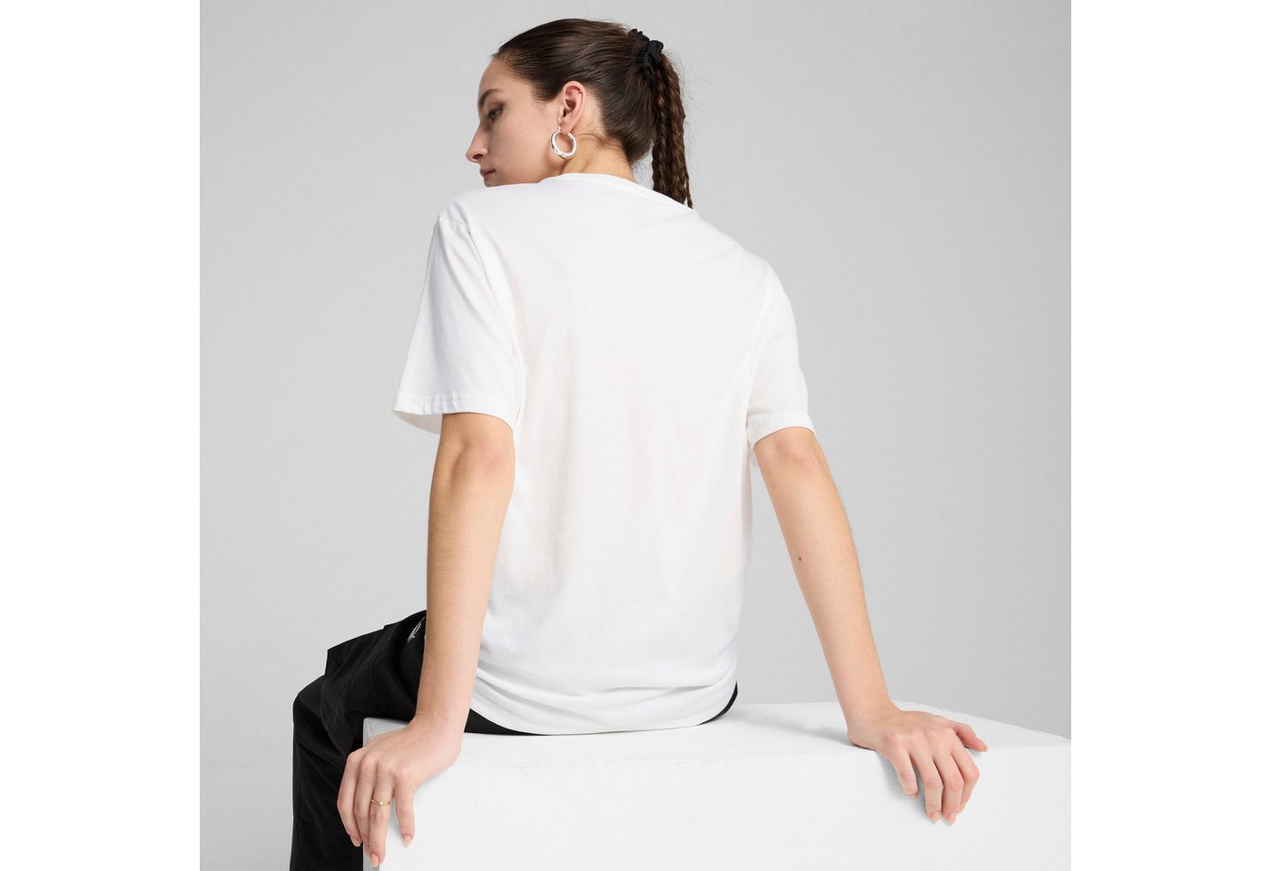 PUMA T-Shirt ESS RELAXED TEE Kurzarm, Rundhalsausschnitt – Bild 2 von 5