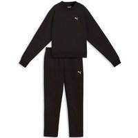 PUMA Trainingsanzug LOUNGEWEAR STANDARD SWEAT SUITT FL CL (2-tlg), zweiteiliges Set, mit Langarm-Oberteil, aus Baumwolle und Polyester
