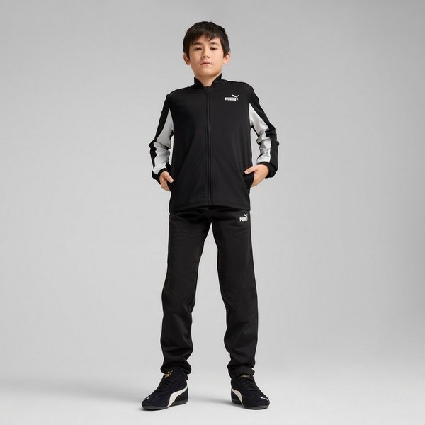 PUMA Trainingsanzug POLY BASEBALL SUIT B (2-tlg), 2-teilig, Jacke mit Stehkragen, mit Logo-Gummiprints