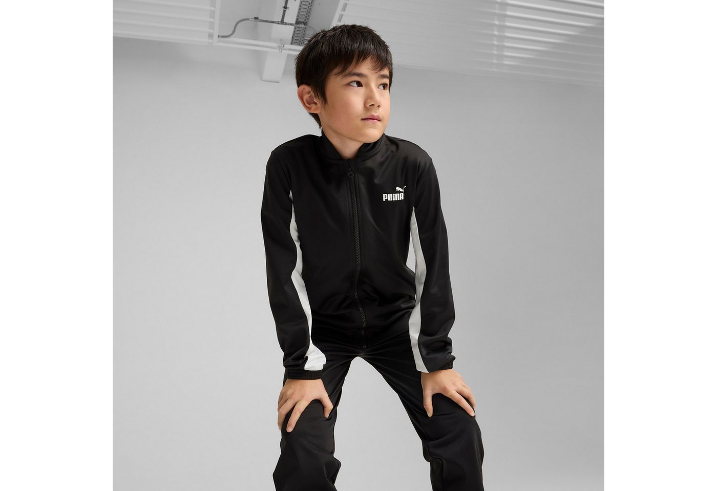 PUMA Trainingsanzug POLY BASEBALL SUIT B (2-tlg), 2-teilig, Jacke mit Stehkragen, mit Logo-Gummiprints – Bild 3 von 5