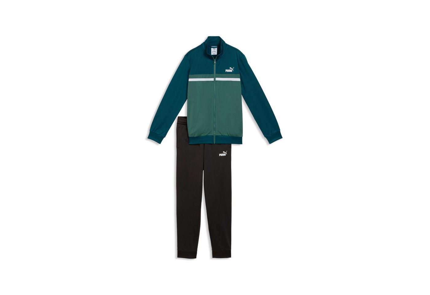 PUMA Trainingsanzug POLY COLORBLOCK SUIT B (2-tlg), zweiteiliges Set, mit Reißverschluss am Oberteil, aus Polyester – Bild 4 von 5