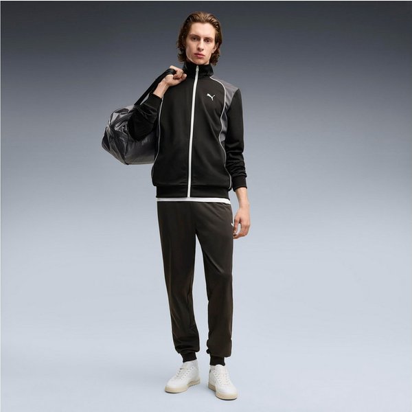 PUMA Trainingsanzug POLY PIPING SUIT (2-tlg), 2-teiliges Set, mit Reißverschluss, Langarm, Regular Fit