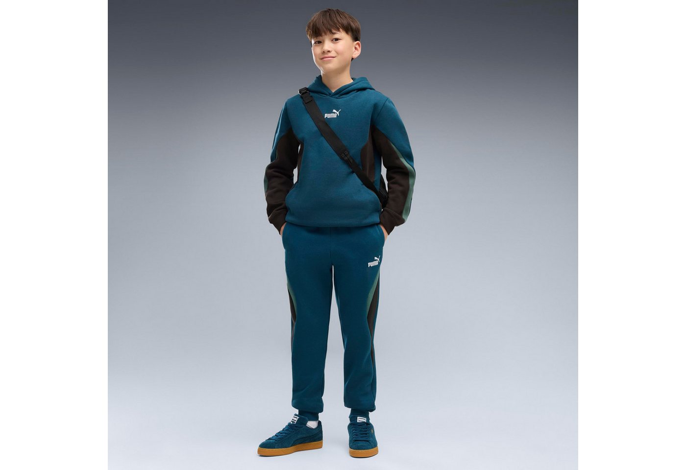 PUMA Trainingshose ESS BLOCK SWEATPANTS FL B Regular Fit, für Sport und Freizeit, sportlicher Stil – Bild 4 von 5