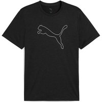 PUMA Trainingsshirt M TAD ESSENTIAL HEATHER CAT TEE (CF LARGE CAT) mit Rundhalsausschnitt, mit Kurzarm, für sportliche Aktivitäten