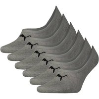 PUMA Unisex Füßlinge, 6er Pack - Footie, einfarbig, Größe EUR 35-38 in Grau
