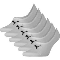 PUMA Unisex Füßlinge, 6er Pack - Footie, einfarbig, Größe EUR 43-46 in Weiß