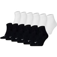 PUMA Unisex Quarter Socken, 12er Pack - Quarter Plain ECOM 12P, Logo, uni, Größe 47-49 in Schwarz