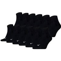 PUMA Unisex Quarter Socken, 12er Pack - Quarter Plain ECOM 12P, Logo, uni, Größe 47-49 in Schwarz