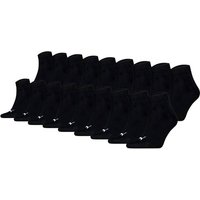 PUMA Unisex Quarter Socken, 18er Pack - Quarter Plain ECOM 18P, Logo, einfarbig, Größe 39-42 in Schwarz