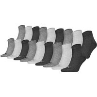 PUMA Unisex Quarter Socken, 18er Pack - Quarter Plain ECOM 18P, Logo, einfarbig, Größe 39-42 in Grau