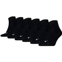 PUMA Unisex Quarter Socken, 6er Pack - Quarter Plain ECOM 6P, Logo, uni, Größe 47-49 in Schwarz