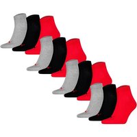 PUMA Unisex Quartersocken, 12er Pack - Quarter Plain 12P, Logo, einfarbig, Größe 43-46 in Schwarz