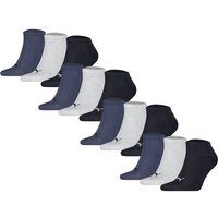 PUMA Unisex Sneakersocken, 12er Pack - Sneaker Plain 12P, Logo, einfarbig, Größe 35-38 in Blau