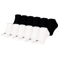 PUMA Unisex Sneakersocken, 12er Pack - Sneaker Plain ECOM 12P, Logo, einfarbig, Größe 47-49 in Schwarz