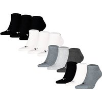 PUMA Unisex Sneakersocken, 12er Pack - Sneaker Plain 12P, Logo, einfarbig, Größe 39-42 in Bunt