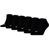 PUMA Unisex Sneakersocken, 6er Pack - Sneaker Plain ECOM 6P, Logo, einfarbig, Größe 43-46 in Schwarz