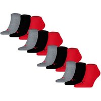 PUMA Unisex Sneakersocken, 12er Pack - Sneaker Plain 12P, Logo, einfarbig, Größe 43-46 in Schwarz