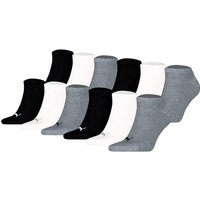 PUMA Unisex Sneakersocken, 12er Pack - Sneaker Plain ECOM 12P, Logo, einfarbig, Größe 35-38 in Schwarz