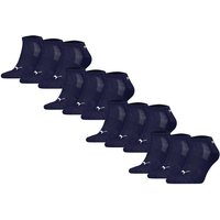 PUMA Unisex Sneakersocken, 12er Pack - Cushioned Sneaker 12P, Logo, einfarbig, Größe 39-42 in Blau