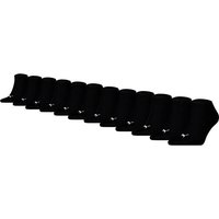PUMA Unisex Sneakersocken, 12er Pack - Sneaker Plain ECOM 12P, Logo, einfarbig, Größe 47-49 in Schwarz