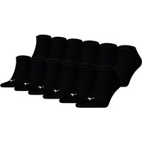 PUMA Unisex Sneakersocken, 12er Pack - Sneaker Plain ECOM 12P, Logo, einfarbig, Größe 35-38 in Schwarz