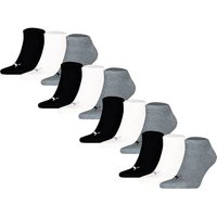 PUMA Unisex Sneakersocken, 12er Pack - Sneaker Plain 12P, Logo, einfarbig, Größe 39-42 in Schwarz