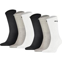 PUMA Unisex Sport-Socken, 6er Pack - Sport Crew Lightweigth, Tennissocken, uni, Größe 35-38 in Bunt