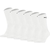 PUMA Unisex Sport-Socken, 6er Pack - Sport Crew Lightweigth, Tennissocken, uni, Größe 43-46 in Weiß