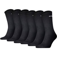 PUMA Unisex Sportsocken, 6 Paar - Tennissocken, Crew Sport Socken, einfarbig, Größe 43-46 in Schwarz