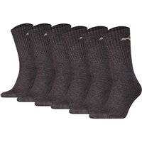 PUMA Unisex Sportsocken, 6 Paar - Tennissocken, Crew Sport Socken, einfarbig, Größe 39-42 in Grau