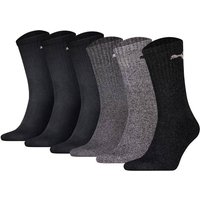 PUMA Unisex Sportsocken, 6er Pack - Tennissocken, Crew Sport Socken, einfarbig (2x 3 Paar), Größe 39-42 in Schwarz
