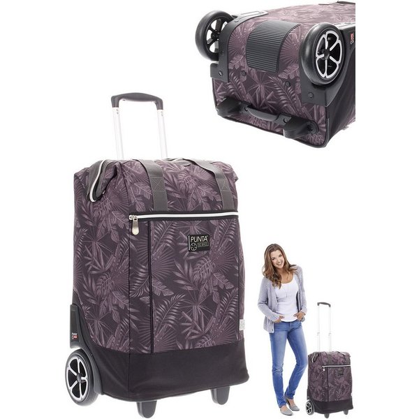 PUNTA Einkaufstrolley Big Wheel große Räder 40 Liter Einkaufsroller, Trolley Shopper Einkaufskorb Einkaufstrolly 10303 + Thermo Tasche