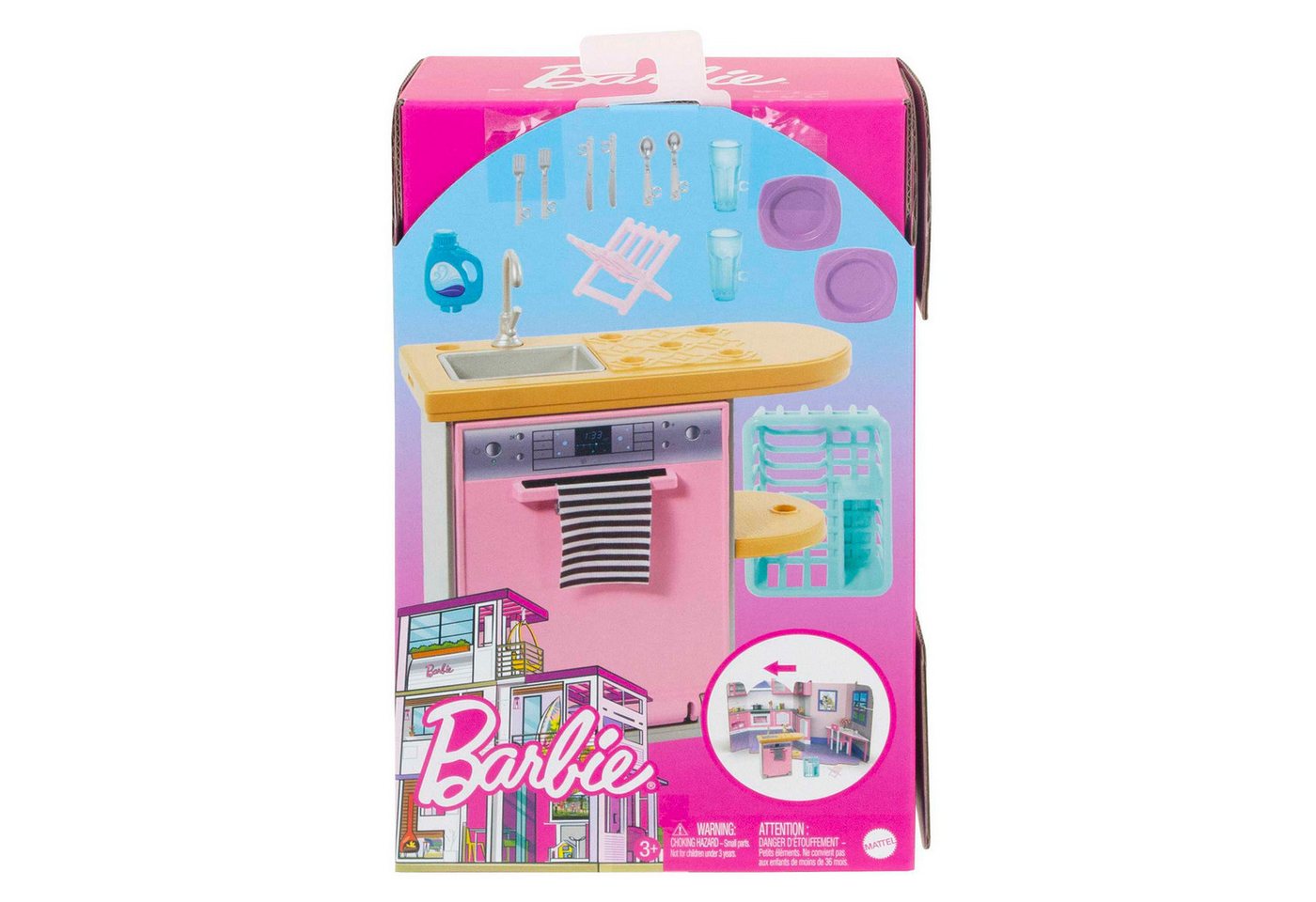 Mattel® Puppenmöbel Mattel HJV32, HJV34 - Barbie Möbel- und Zubehör-Set - Küchen-Set – Bild 2 von 2