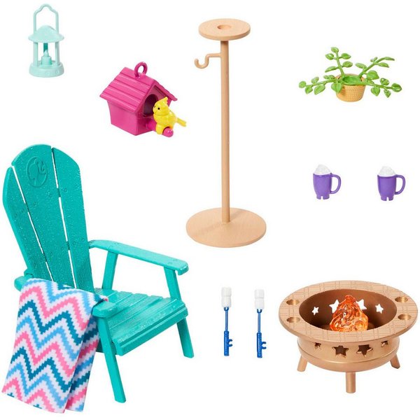 Mattel® Puppenmöbel Mattel HJV32, HJV33 - Barbie Möbel- und Zubehör-Set - Garten-Set