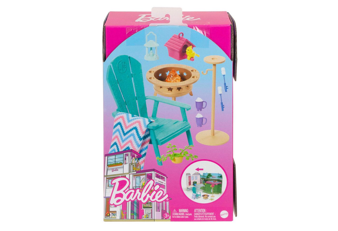 Mattel® Puppenmöbel Mattel HJV32, HJV33 - Barbie Möbel- und Zubehör-Set - Garten-Set – Bild 2 von 2