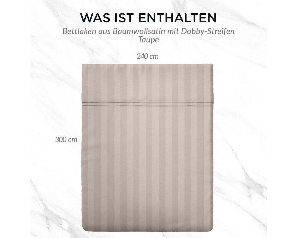 Pure cottom Bettlaken Baumwollsatin, in verschiedenen Farben & Größen – Bild 5 von 5