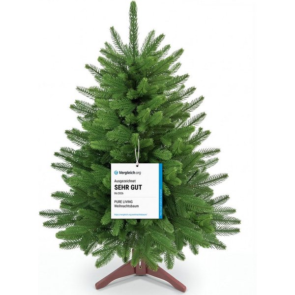 PURE LIVING INTERIOR DESIGN Künstlicher Weihnachtsbaum Nordmanntanne, PE-Spritzguss, erhältlich in 90-180 cm, Nordmanntanne, Elegant, Stilvolle Dekoration für f