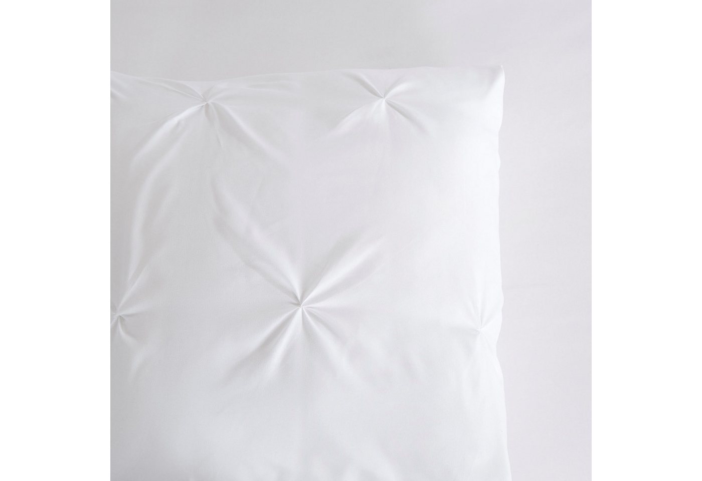 PURE luxury collection Wendebettwäsche Elegence, Microfaser, 3 teilig, Mikrofaser, Uni, Stickerei, luxuriöse Falten, Reißverschluss – Bild 3 von 3
