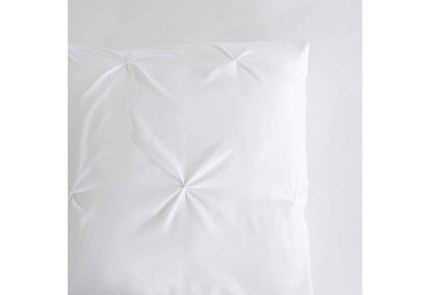 PURE luxury collection Wendebettwäsche Elegence, Microfaser, 2 teilig, Mikrofaser, Uni, Stickerei, luxuriöse Falten, Reißverschluss – Bild 3 von 3