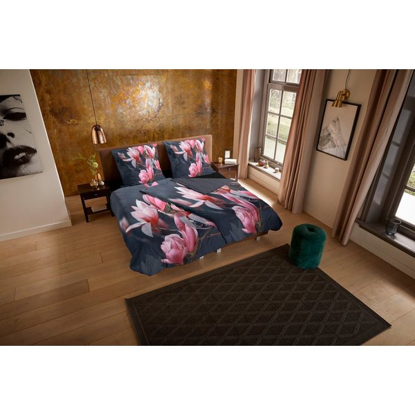 PURE luxury collection Wendebettwäsche Macy, Microfaser, 2 teilig, Mikrofaser, 135x200, Pflegeleicht, Reißverschluss Wendeoptik, Magnolie