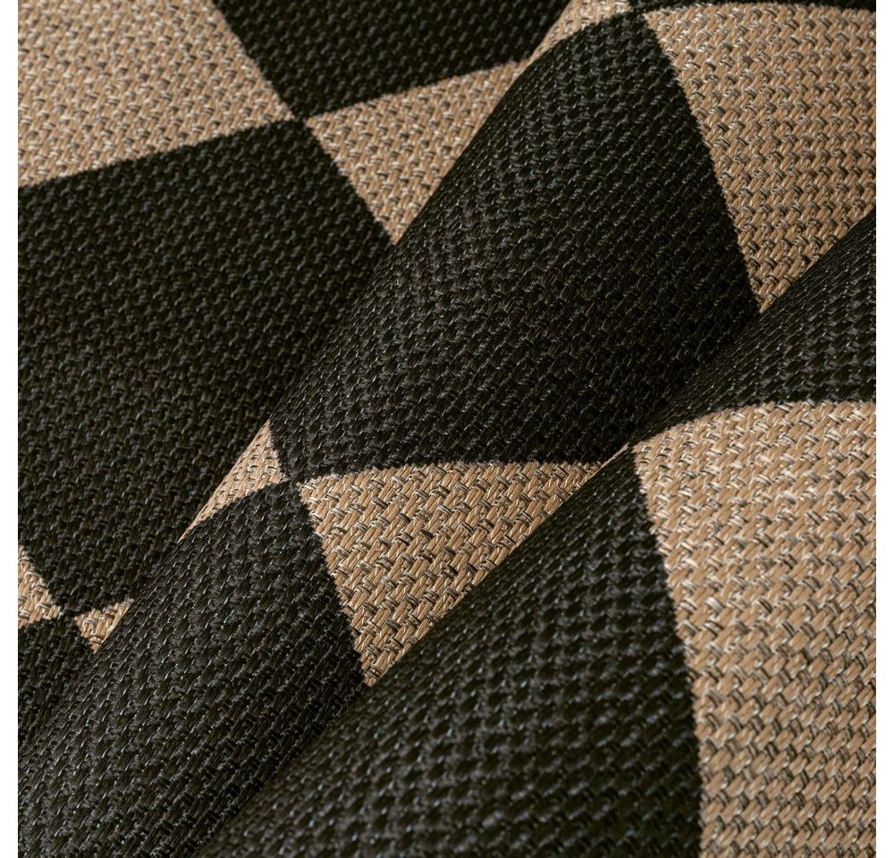PURECOZY Teppich Juteteppich, Moderner karierter Teppich, rutschfest und pflegeleicht, rechteckig, Höhe: 5 mm, geeignet für verschiedene Innenräume – Bild 4 von 5