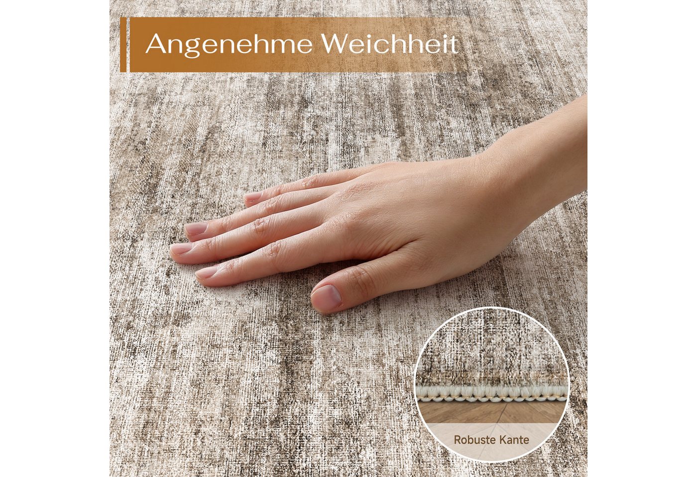 PURECOZY Teppich Kurzflor, modern abstrakt im Scandi-Look, rutschfest, weich, kuschelig, Rechteckig, Höhe: 5 mm, 160x230, 200x300, 300x400 cm, geeignet für vers – Bild 3 von 5