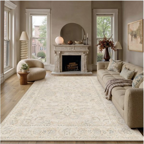 PURECOZY Teppich Kurzflor, weich & rutschfest, waschbar für Wohnzimmer und Schlafzimmer, Rechteckig, Höhe: 5 mm, Verfügbare Größen: 120x180, 160x230, 200x300, 3