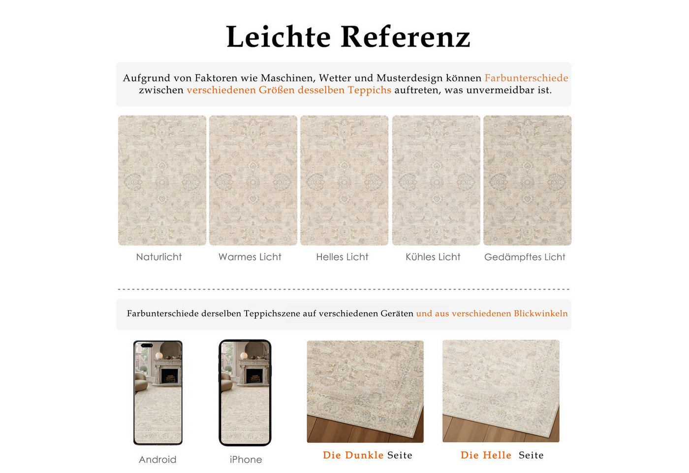 PURECOZY Teppich Kurzflor, weich & rutschfest, waschbar für Wohnzimmer und Schlafzimmer, Rechteckig, Höhe: 5 mm, Verfügbare Größen: 120x180, 160x230, 200x300, 3 – Bild 3 von 5