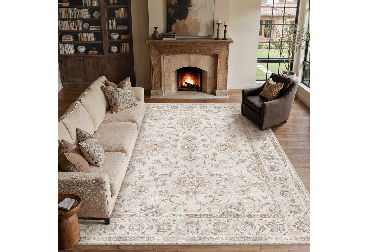 PURECOZY Teppich Kurzflor, weich & rutschfest, waschbar für Wohnzimmer und Schlafzimmer, Rechteckig, Höhe: 5 mm, Verfügbare Größen: 120x180, 160x230, 200x300, 3 – Bild 2 von 5