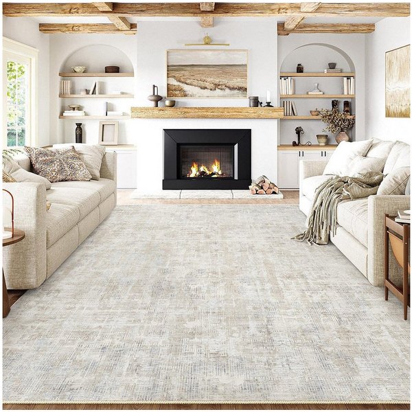 PURECOZY Teppich kurzflor, Wohnzimmerteppich, rutschfester Teppich, Abstrakter Stil, rechteckig, Höhe: 6.1 mm, geeignet für verschiedene Innenräume, 60x180cm