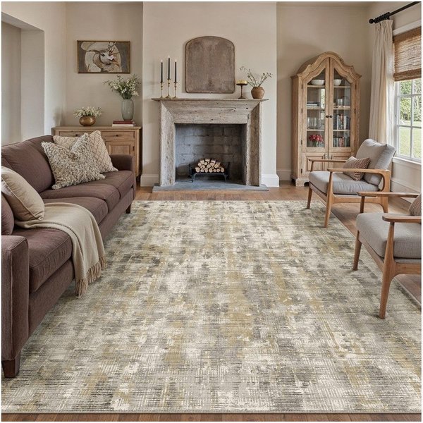 PURECOZY Teppich kurzflor, Wohnzimmerteppich, rutschfester Teppich, Abstrakter Stil, rechteckig, Höhe: 6.1 mm, geeignet für verschiedene Innenräume, 60x90cm